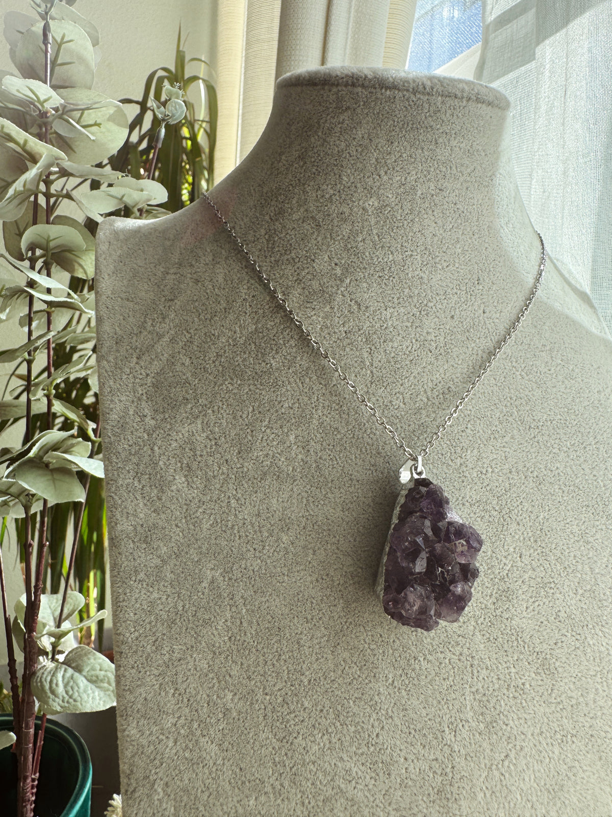 Amethyst Druzy Necklace