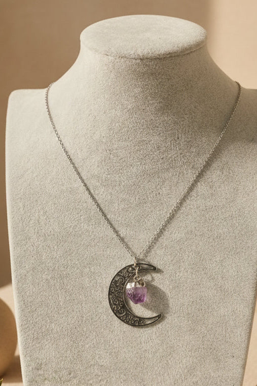 Amethyst Moon Necklace