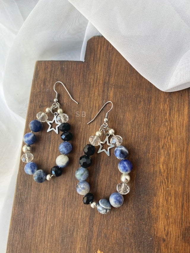 Sodalite "Star" Earrings