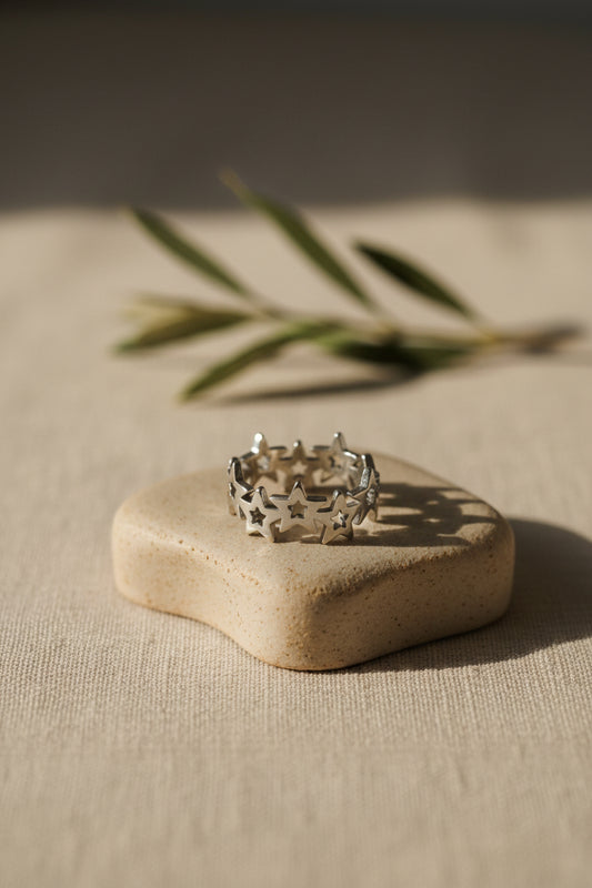 Anillo Estrella Plateada