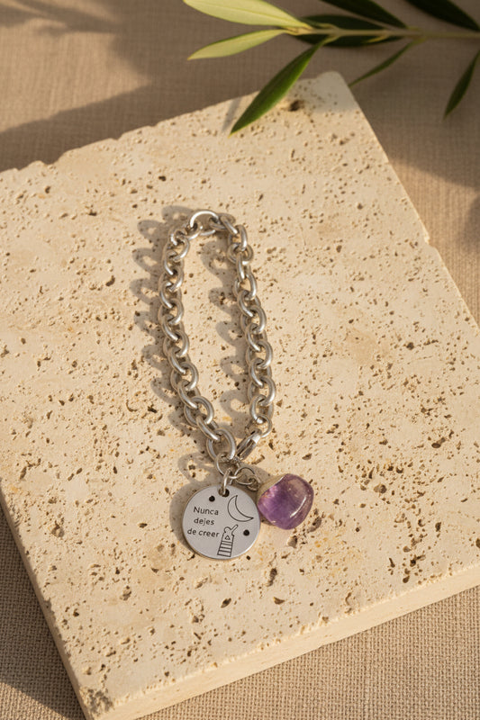 Pulsera Amatista “Nunca dejes de creer”