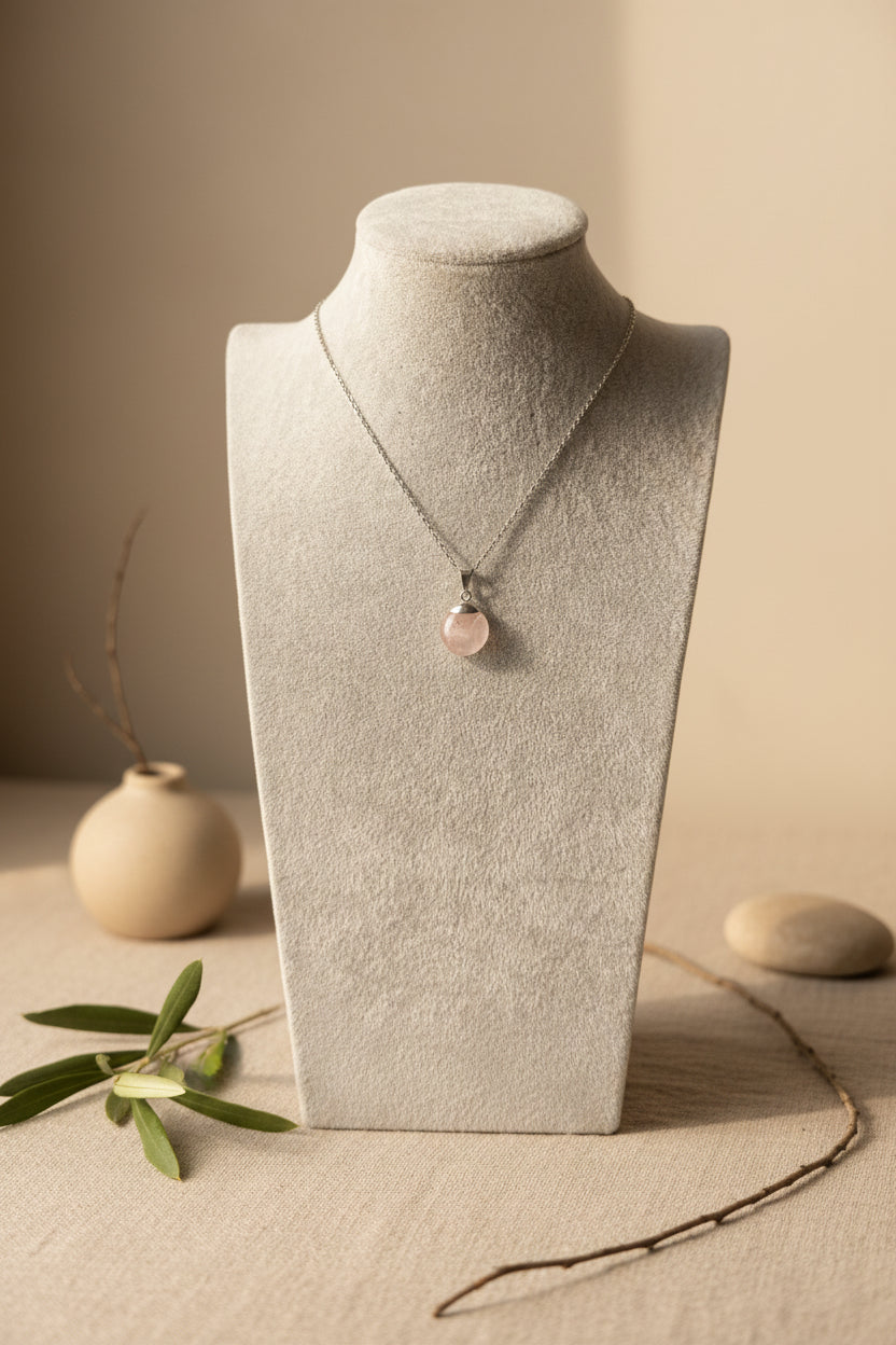 Collar Cuarzo Rosa Amor
