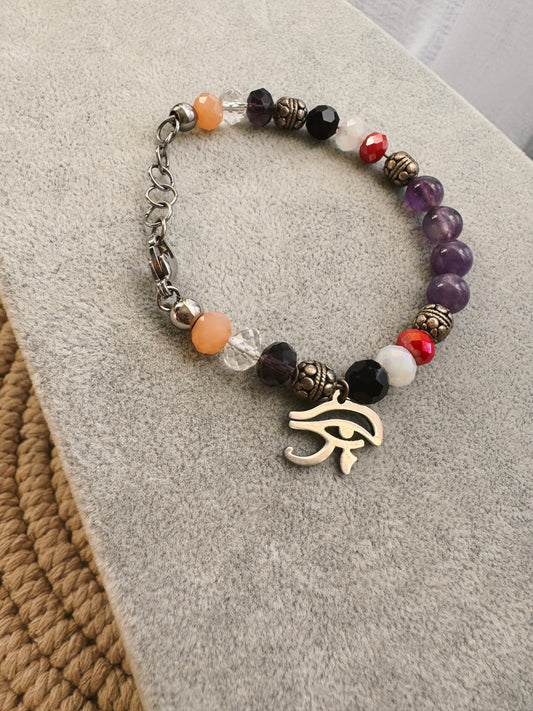 Pulsera Amatista “Ojo Horus”