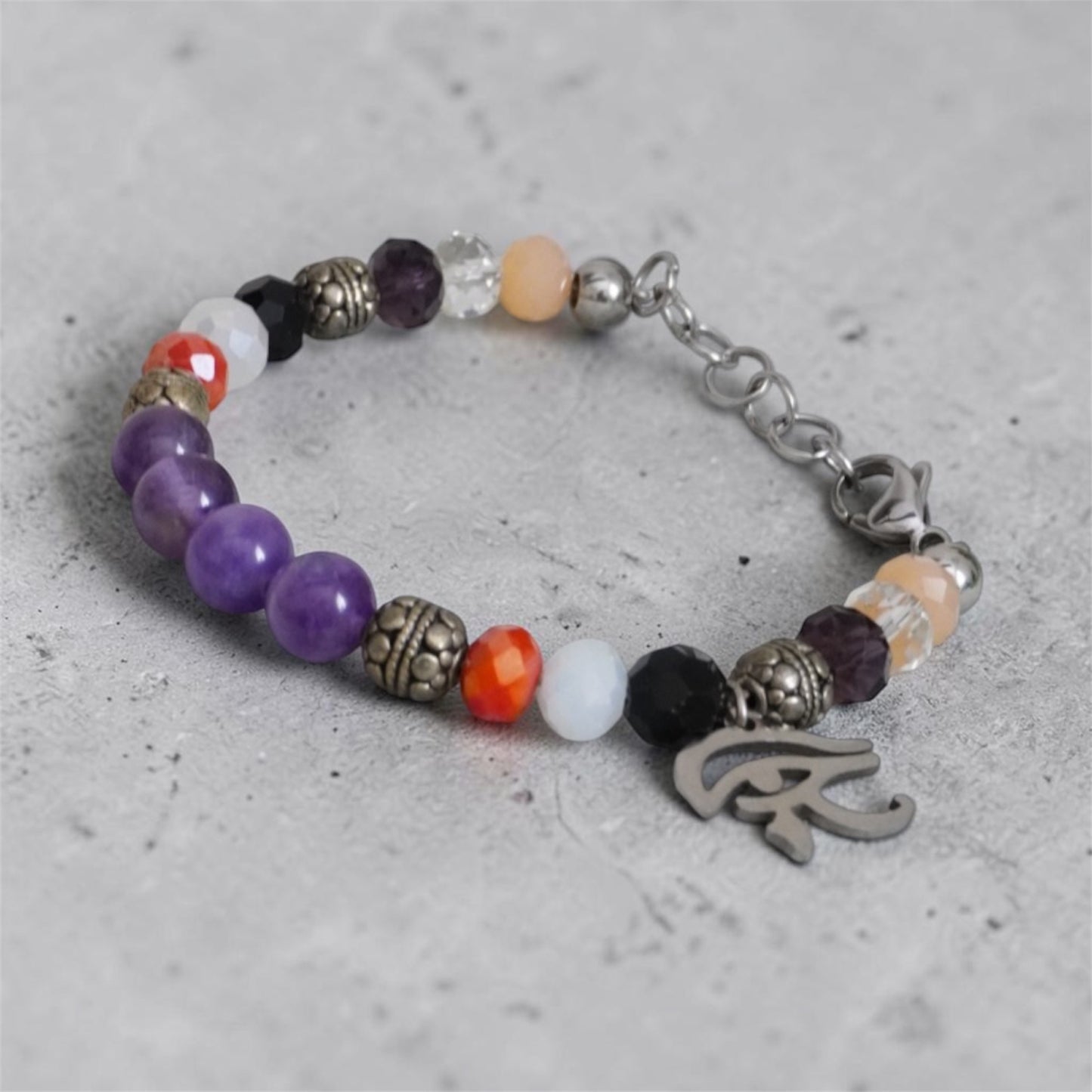Pulsera Amatista “Ojo Horus”
