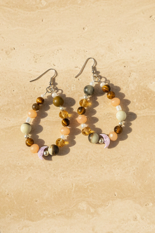 Tiger's Eye and Amazonite Earrings